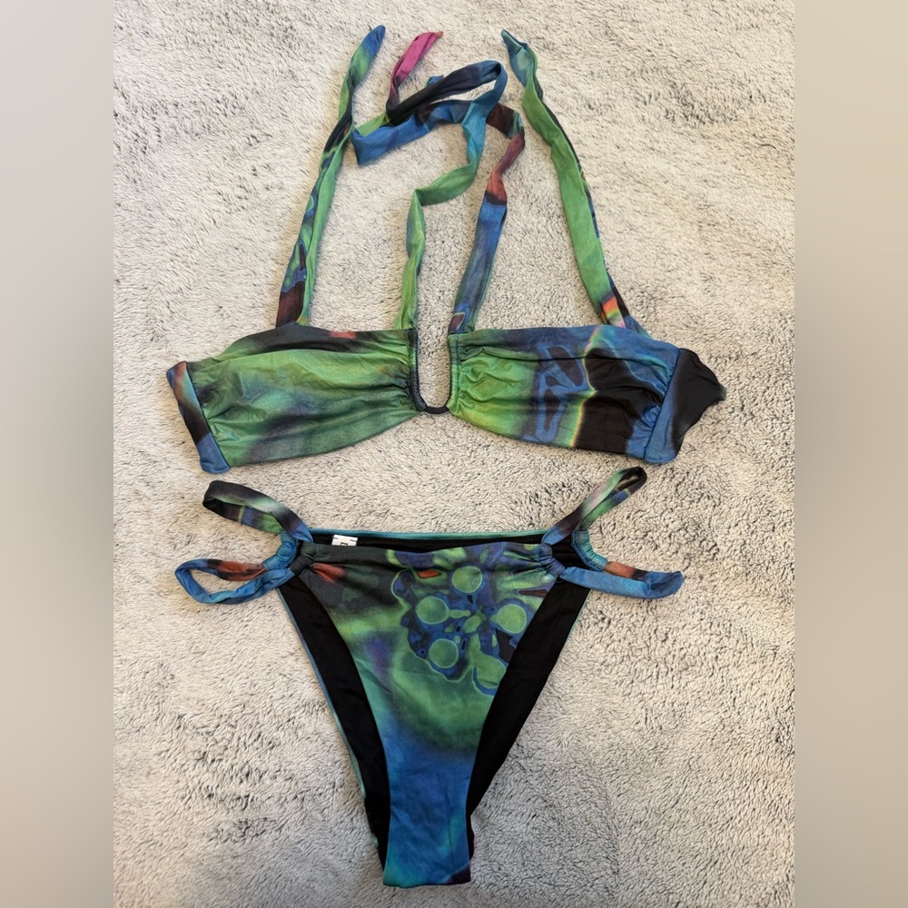 La Perla Colorful Swimwear with Black Accents size small
